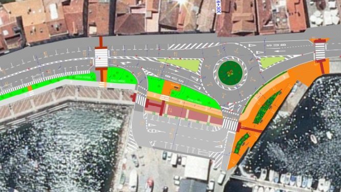 Nova alameda, carril-bici e glorieta para abrir Baiona ao mar