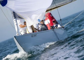 El monarca, hace ahora un año navegando en Baiona. / Foto: Miguel Riopa