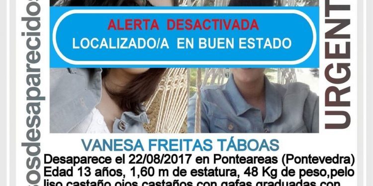 Localizan a la menor desaparecida en Ponteareas