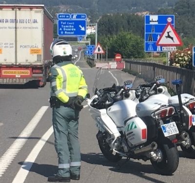 Detenido un conductor borracho en sentido contrario por la A-55 en O Porriño