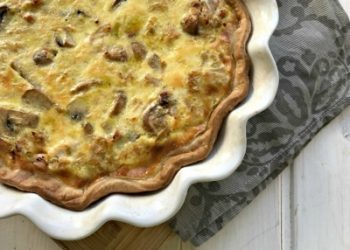 Quiche de pavo y champiñones