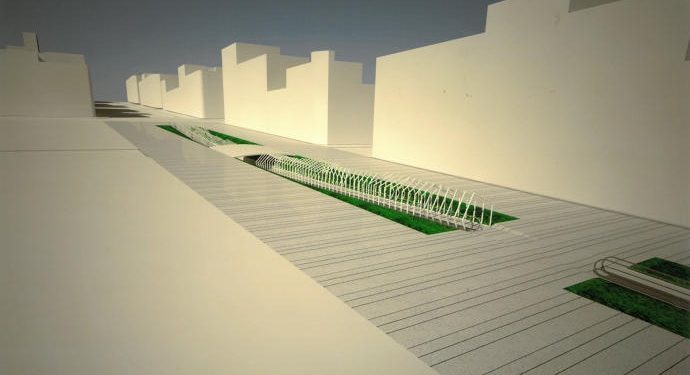 Gran plaza peatonal, juegos, wifi y once rampas mecánicas para la Gran Vía de Vigo