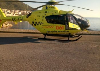 Movilizado un helicóptero por un doble atropello en A Guarda