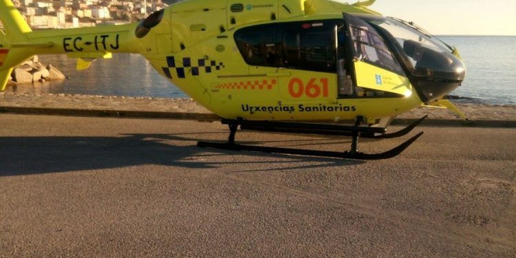 Movilizado un helicóptero por un doble atropello en A Guarda