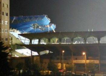 Instaladas redes de seguridad en la grada de Río en Balaídos