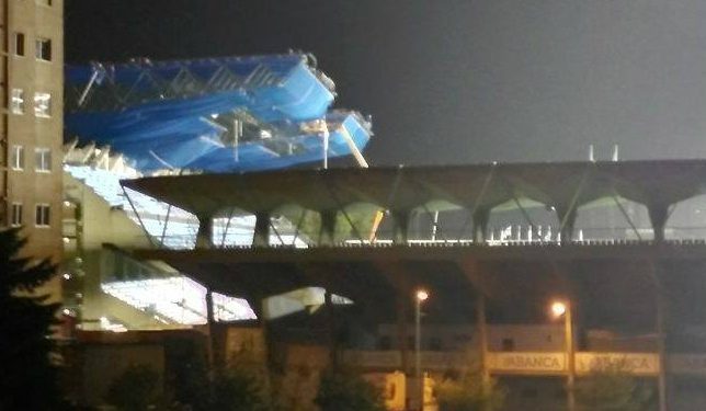 Instaladas redes de seguridad en la grada de Río en Balaídos