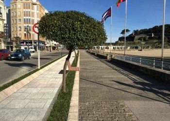 Baiona inicia las obras del carril bici en el Paseo de Alfonso IX