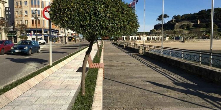 Baiona inicia las obras del carril bici en el Paseo de Alfonso IX