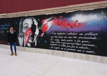 Grafitis vigueses contra la violencia de género entre los adolescentes