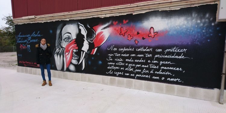 Grafitis vigueses contra la violencia de género entre los adolescentes