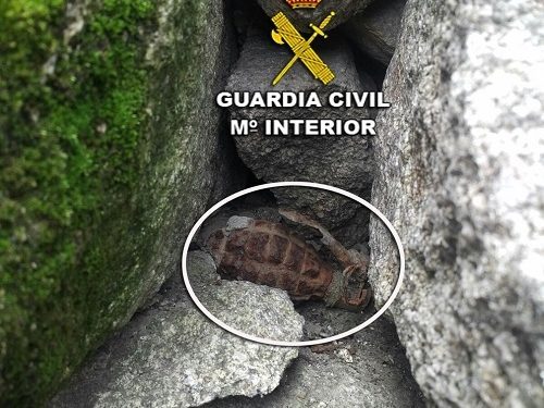 Localizada en Moaña una granada de la Guerra Civil española