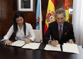 Mouriño y Arévalo firman el convenio para el desarrollo urbanístico del Celta en Mos