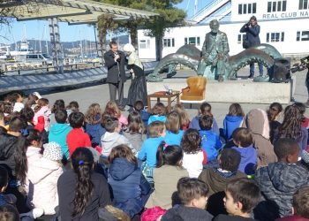 Un total de 150 escolares coñecen de primeira man o vínculo de Jules Verne coa cidade
