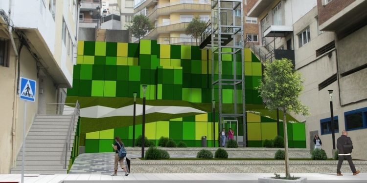 En marcha dos nuevos ascensores en Vigo, acristalados y con cámaras de seguridad