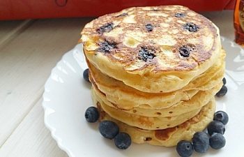 Tortitas de yogur y arándanos