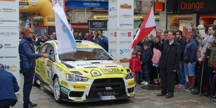 Iago Caamaño, primer líder provisional del Rally Rías Baixas