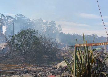 La hecatombe en Tui, desde cielo y tierra