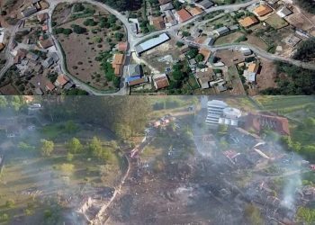 El impactante antes y después en la zona cero de la explosión de Tui