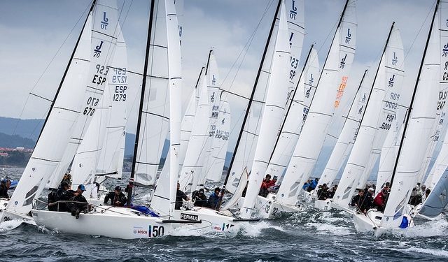 El vigués Bugallo se cuela entre los mejores en un espectacular inicio del Europeo de J70