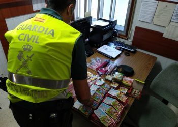 Decomisados 3.500 artículos pirotécnicos en las fiestas de Mañufe, en Gondomar