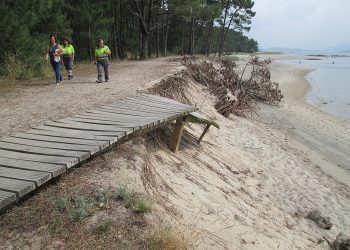 A Guarda propón construir un dique para evitar a erosión en Camposancos
