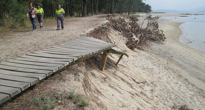 A Guarda propón construir un dique para evitar a erosión en Camposancos