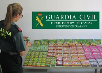 La Guardia Civil se incauta de más de 8.000 petardos en Moaña