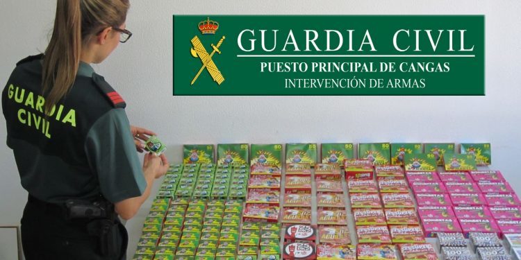 La Guardia Civil se incauta de más de 8.000 petardos en Moaña