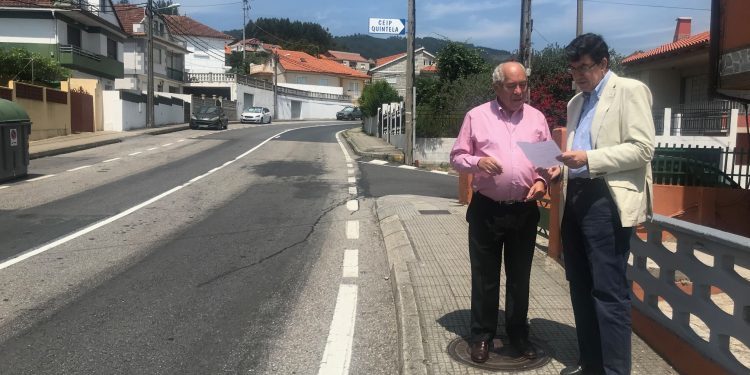 Arrancan las obras de accesibilidad de la PO-313 en el entorno del CEIP Quintela