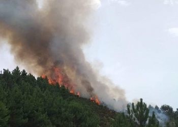 Un incendio forestal en Mougás moviliza a los medios de extinción