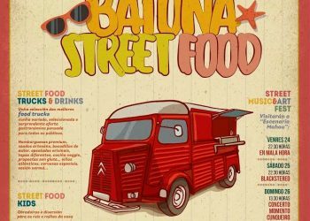 Los camiones del ‘Baiona Street Food’ aparcan en el entorno de A Palma