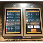 Aeropuerto de Oporto - pantalla de vuelos 6 am