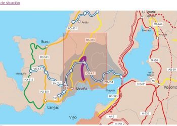 Arrancan las obras en la carretera Meira-Fraga, vinculadas a la autovía de O Morrazo