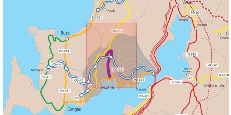 Arrancan las obras en la carretera Meira-Fraga, vinculadas a la autovía de O Morrazo