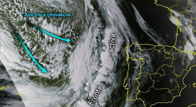 La lluvia y el viento vuelven con fuerza a Vigo con intención de quedarse