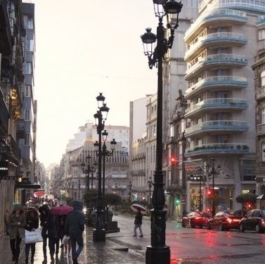 Vigo registra de madrugada tanta lluvia como en los dos meses anteriores