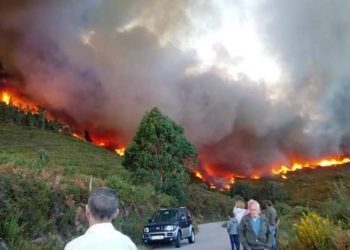 Estabilizado el incendio de Mondariz, que ya ha quemado 150 hectáreas