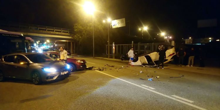 Aparatoso accidente sin heridos graves en Vigo