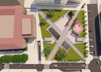 A reordenación da traseira da Área Panorámica de Tui contempla unha zona verde con catro áreas