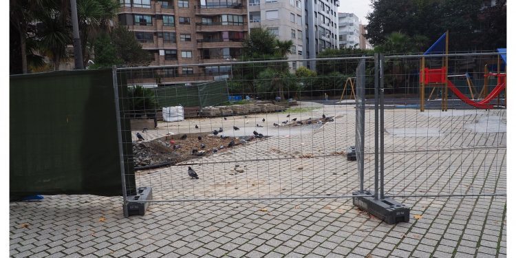 Palomas en el parque