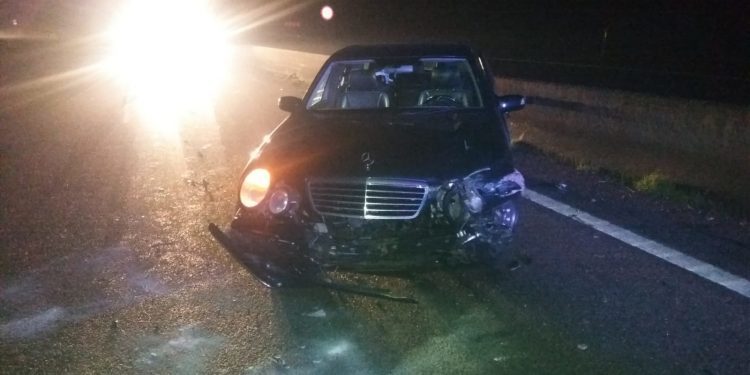 Tres heridos, entre ellos un bebé, en un accidente de tráfico en la A-55