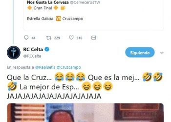 El Celta trolea al Betis en las redes sociales a cuenta de la cerveza