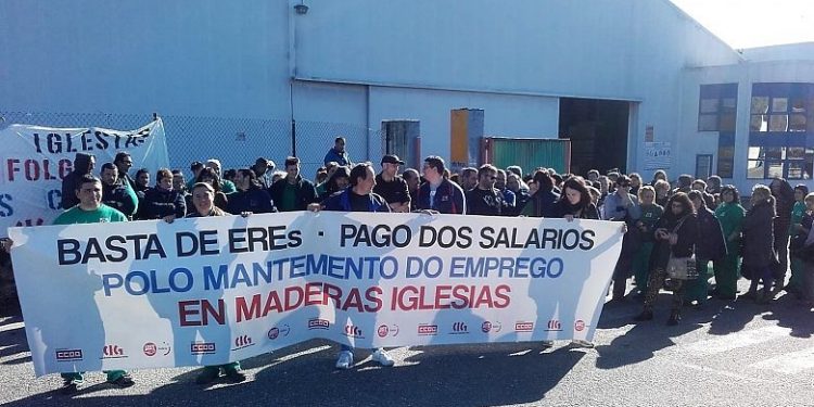 Paro total en Maderas Iglesias para rexeitar o noveno ERE en nove anos
