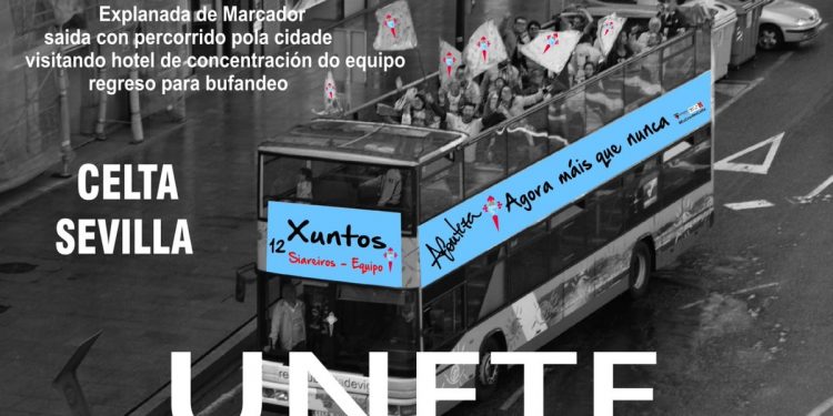 Las peñas del Celta dispondrán del bus turístico para caldear la previa contra el Sevilla