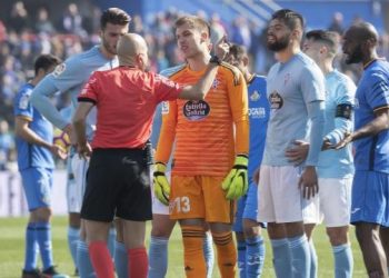 El Celta, contra el árbitro y contra La Liga