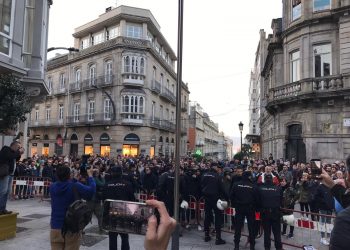 Decenas de personas protestan en Príncipe por el acto del PP en la sede del Celta