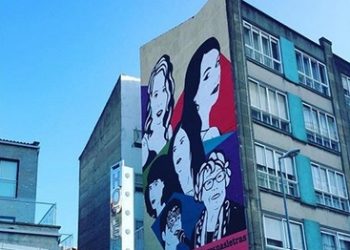 ‘Mulleres nas letras’: seis escritoras gallegas ya tienen su homenaje en los muros de Vigo