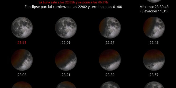 Galicia podrá divisar un eclipse parcial de Luna este 16 de julio