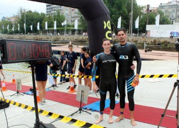 Gaspar Andrade suma su segundo triunfo en la Travesía a Nado de la Ría de Vigo
