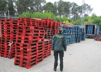 Localizada en una empresa de Ponteareas una nueva partida de palés sustraídos